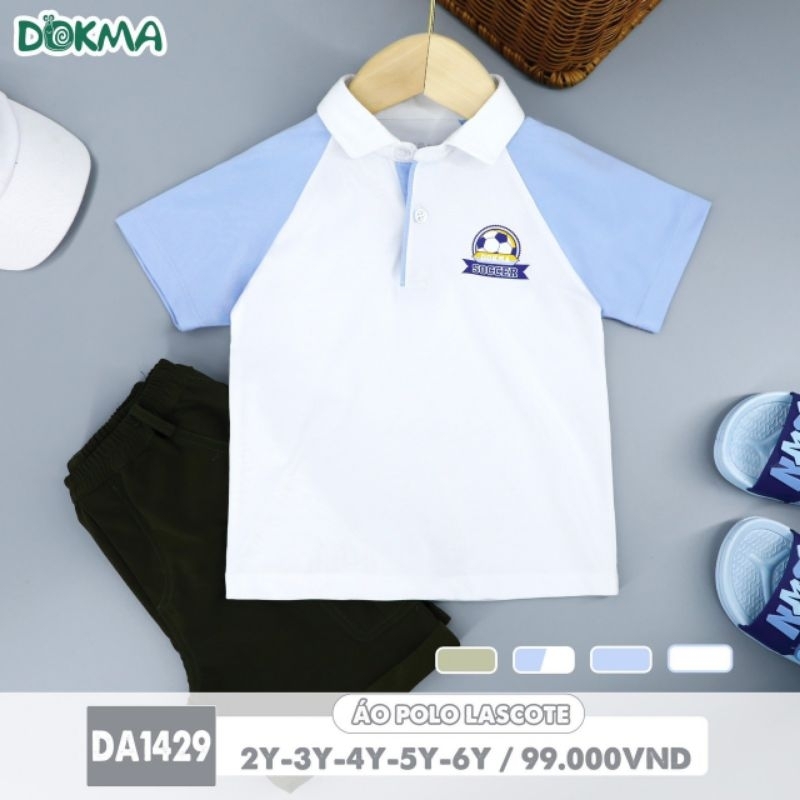 Áo polo cộc tay bé trai Dokma 2-6Y DA1429