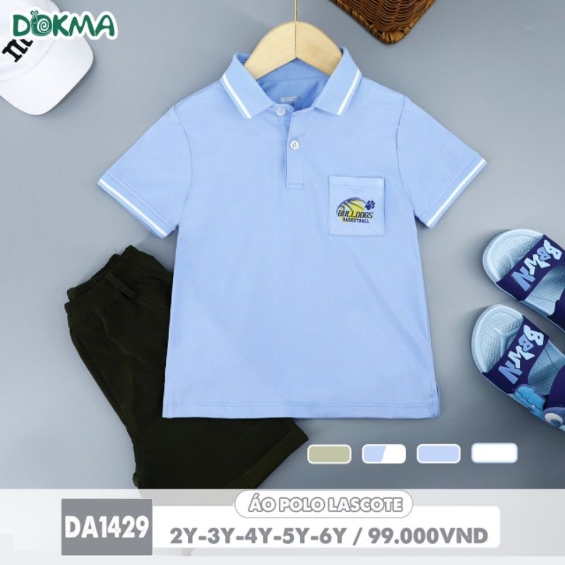 Áo polo cộc tay bé trai Dokma 2-6Y DA1429