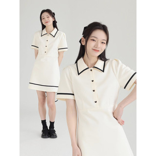 [Order theo yêu cầu] Đầm nữ ngọt ngào DESSUU 2023 váy polo ngắn tay (NELLY)