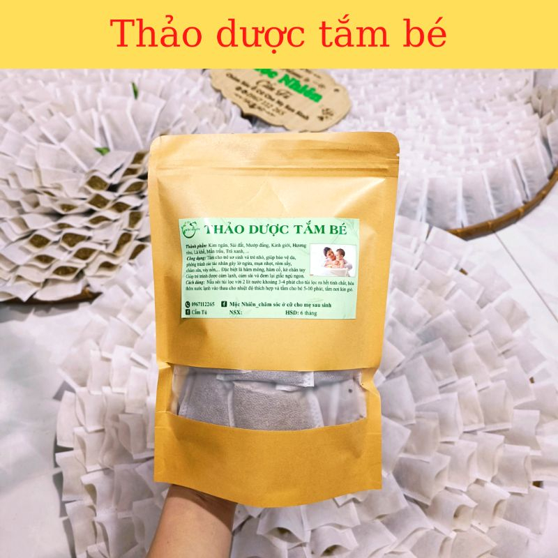 Gói 15 Túi Lọc Lá Tắm Gội Thảo Dược Cho Bé 100% Từ Thiên Nhiên Mát Da Ngừa Rôm Sảy Mẫn Ngứa