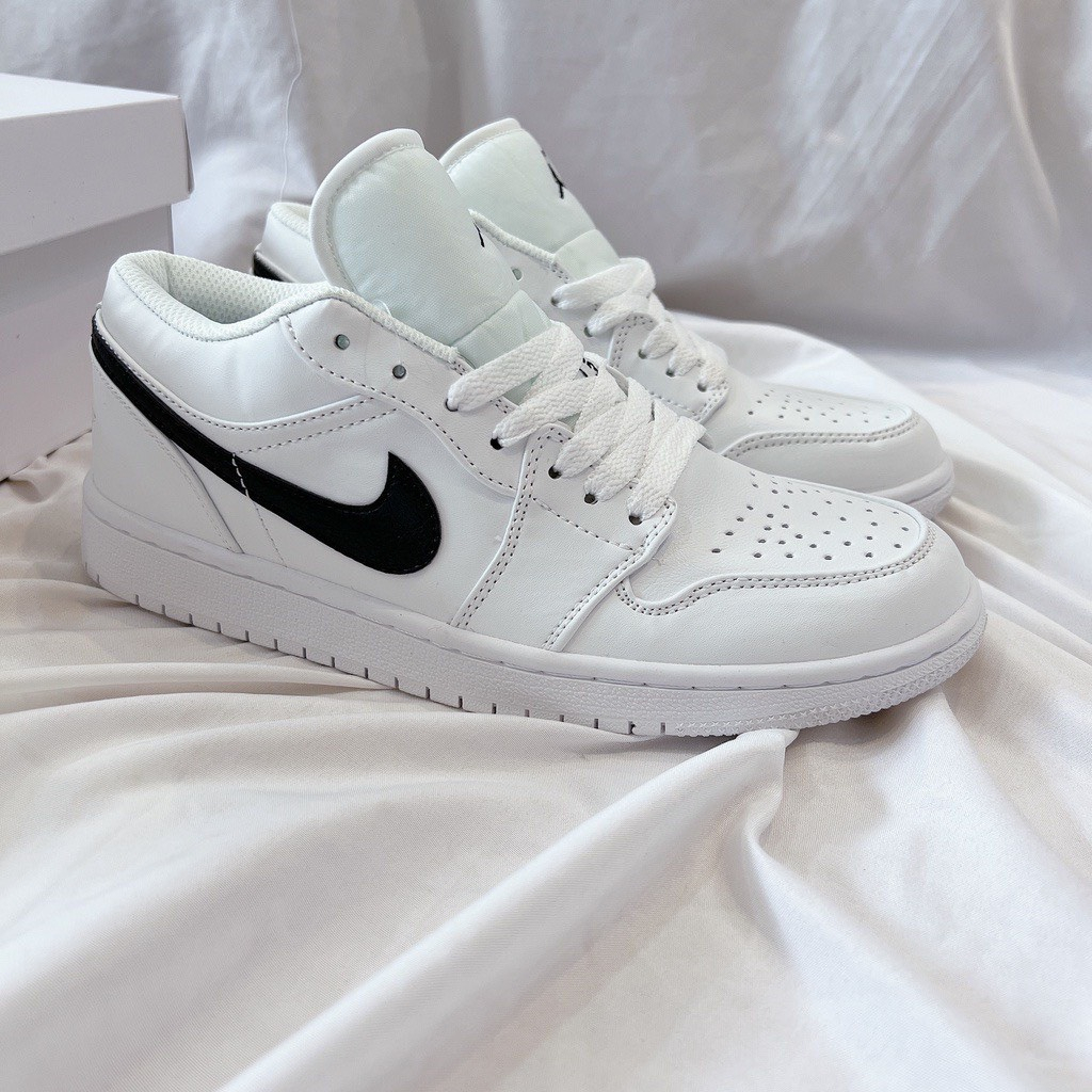 Giày Nike_Jordan 1 Low White Black Bản Cao Cấp, Giày Jordan cổ thấp trắng vệt đen nam nữ basic size 36-43 | BigBuy360 - bigbuy360.vn