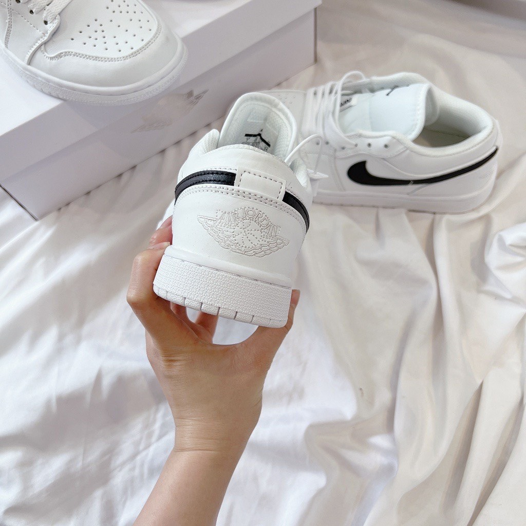 Giày Nike_Jordan 1 Low White Black Bản Cao Cấp, Giày Jordan cổ thấp trắng vệt đen nam nữ basic size 36-43 | BigBuy360 - bigbuy360.vn