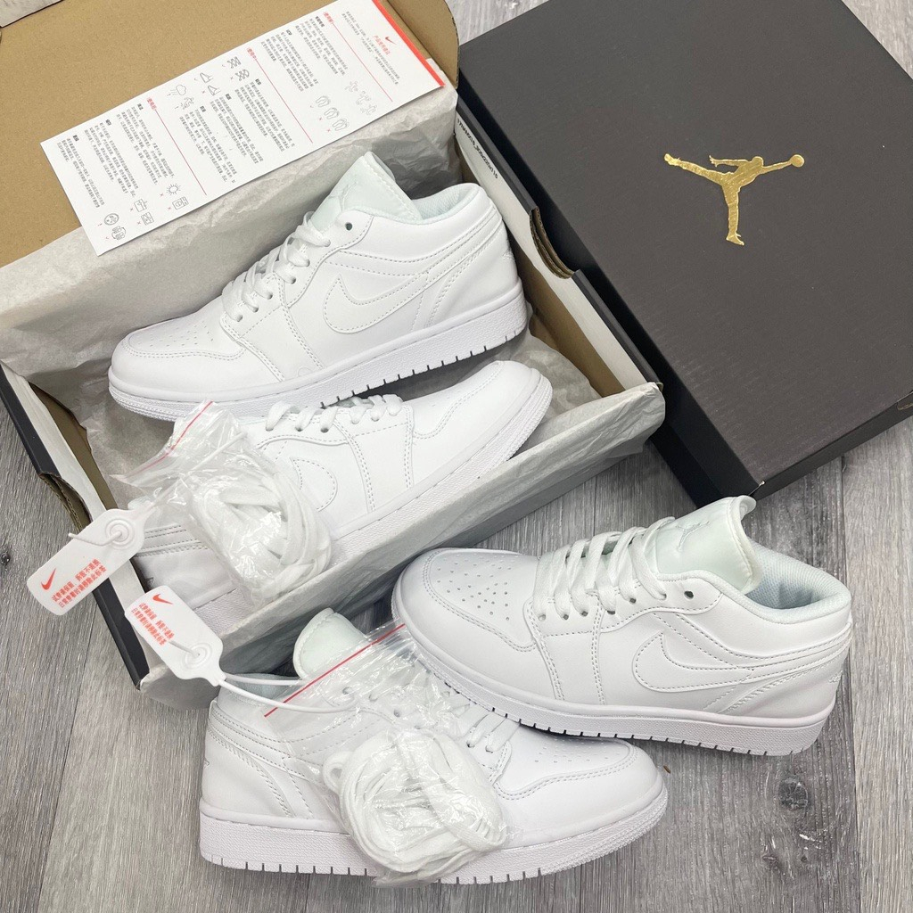 Giày Jordan 1 Low All White Bản Cao Cấp, Giày Jordan cổ thấp full trắng nam nữ basic | BigBuy360 - bigbuy360.vn