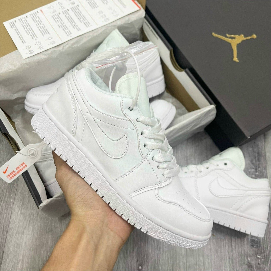 Giày Jordan 1 Low All White Bản Cao Cấp, Giày Jordan cổ thấp full trắng nam nữ basic | BigBuy360 - bigbuy360.vn