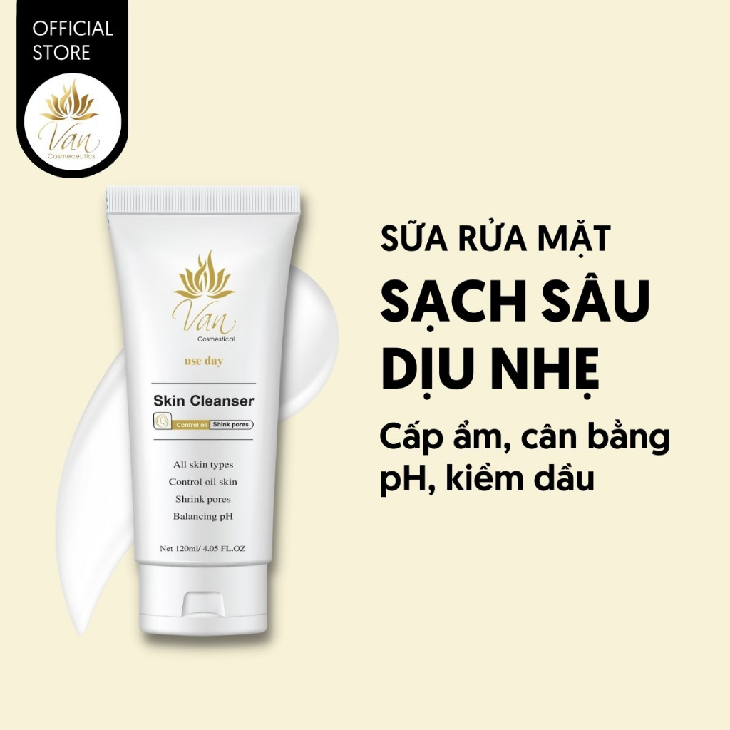 Sữa rửa mặt Van Cosmeceuticals làm sạch dầu, ngăn ngừa mụn, cấp ẩm cho da nhạy cảm 100ml