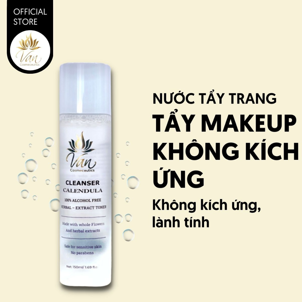Nước tẩy trang VAN COSMESTICAL dịu nhẹ và sạch sâu cho da nhạy cảm 150ML