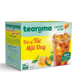   HSD: 09.12.2025  Trà Tắc mật ong TEAROMA hòa tan vị Tắc mật ong - Hộp 196g  14 gói x 14g  