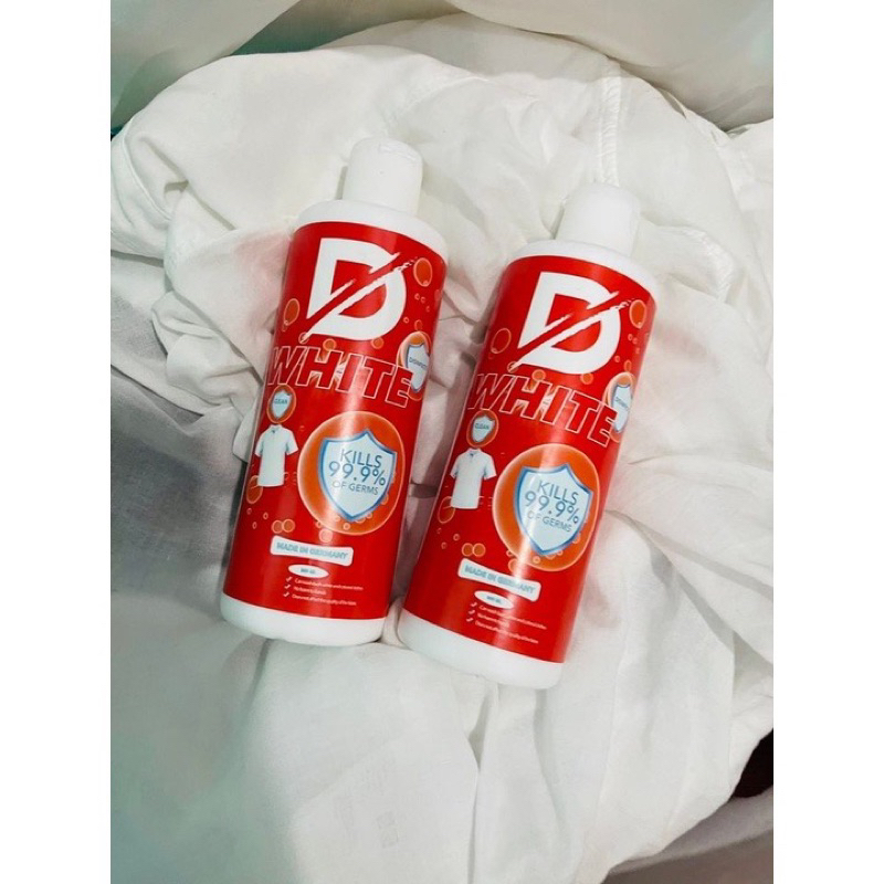 tẩy quần áo siêu sạch D WHITE thế hệ mới chai 400ml