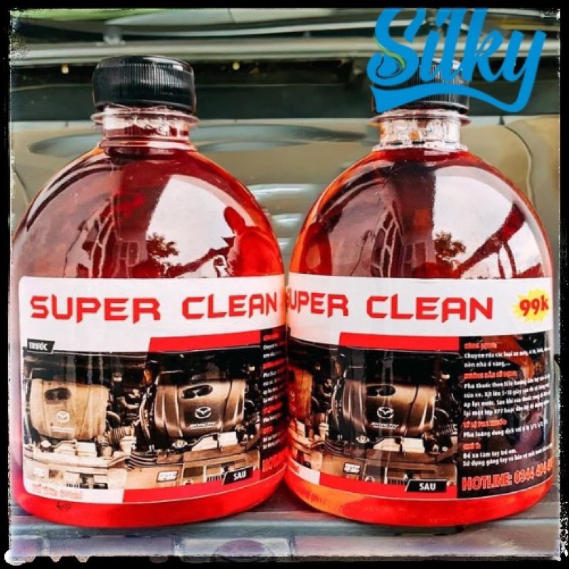 Nước tẩy rửa xe siêu sạch SUPER CLEAN (tẩy ố vàng trên máy, dỉ sét. chai 500ml)