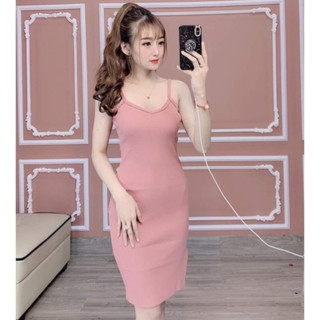 Váy Body 2 Dây ZALITA D002 Thun Len Tăm Vải Co Giãn Tốt