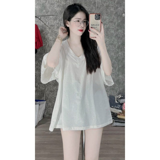 ÁO THUN FORM RỘNG TAY LỠ CỔ TIM BASIC