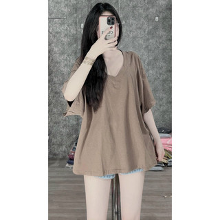 ÁO THUN FORM RỘNG TAY LỠ CỔ TIM BASIC