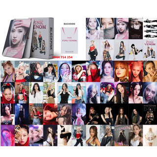 Hộp 55 lomo card bo góc blackpink pink venom hộp màu trắng