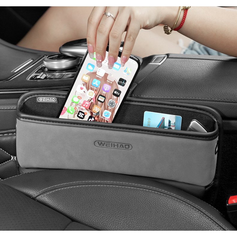 Khay nhét khe ghế đựng đồ trong ô tô, xe hơi Weihao