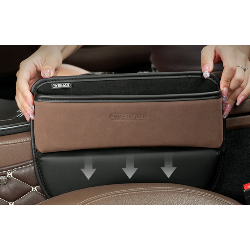 Khay nhét khe ghế đựng đồ trong ô tô, xe hơi Weihao