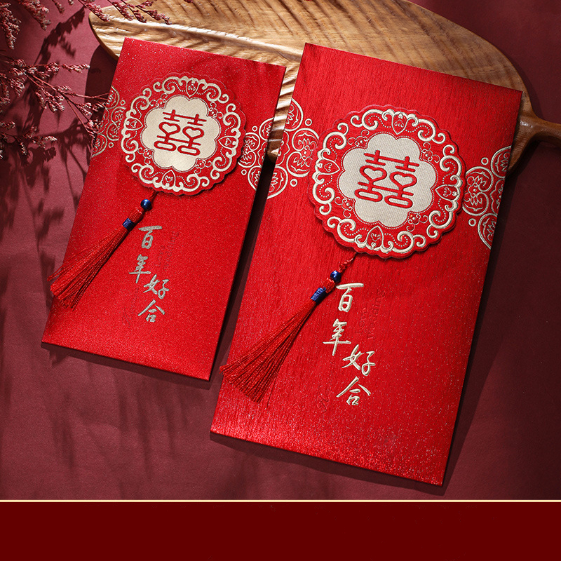 Lì xì đỏ mừng tuổi, đám cưới mẫu mới size 16 x9  cao cấp dầy đẹp,in sắc nét, có nhũ lấp lánh