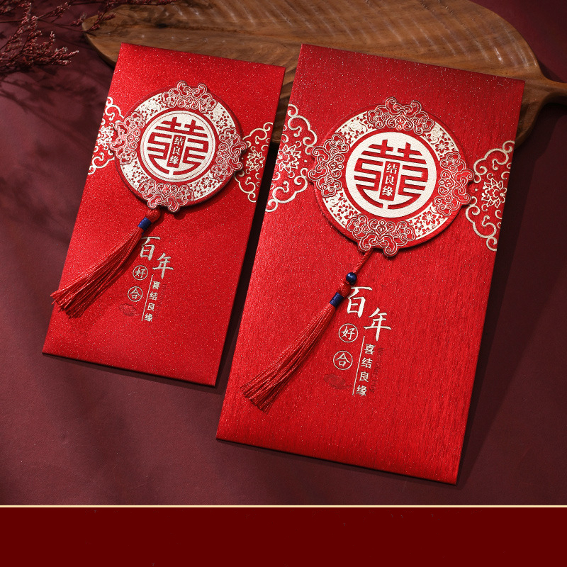 Lì xì đỏ mừng tuổi, đám cưới mẫu mới size 16 x9  cao cấp dầy đẹp,in sắc nét, có nhũ lấp lánh