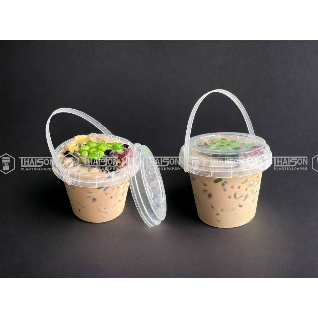 10 Bộ Xô Nhựa 700ml Đựng Thức Uống Trà Sữa Mang Đi | Kho Ly Thái Sơn