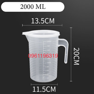 Ca đong nhựa có vạch định lượng 2L