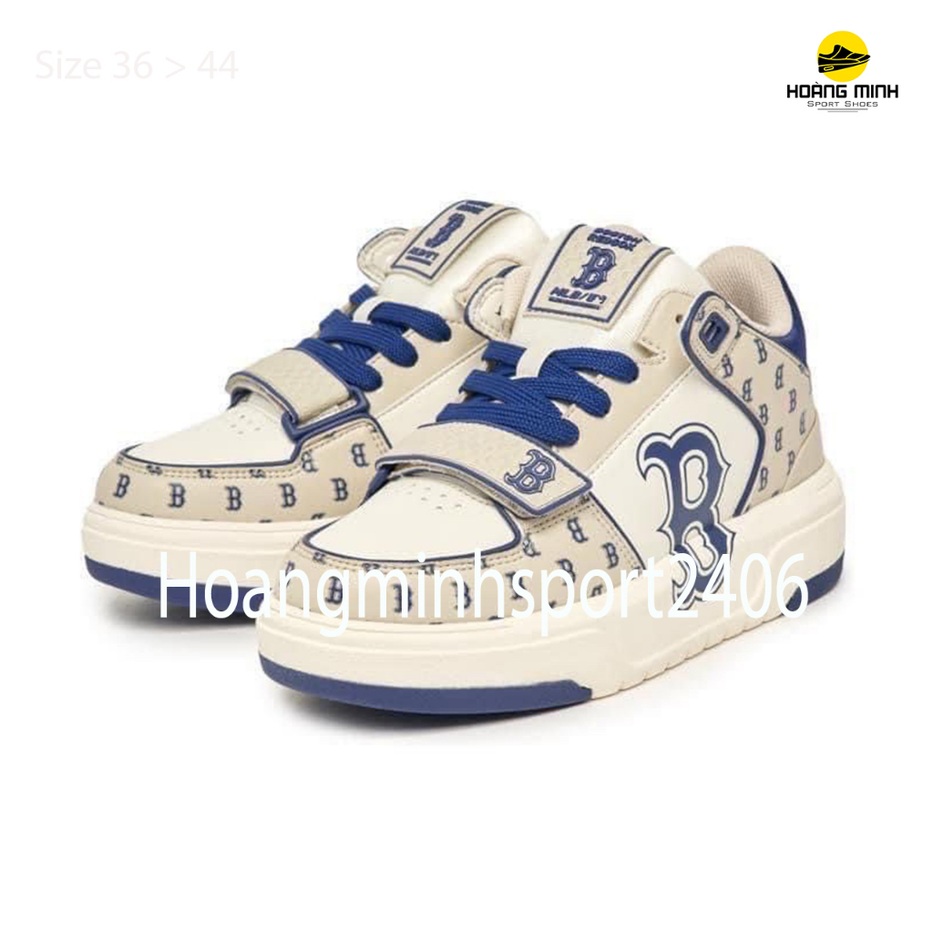 Giày Thể Thao Sneaker Mlb Chữ B, Giày Sneaker Mlb Xanh Ny Chữ B Full Box Tặng Tất