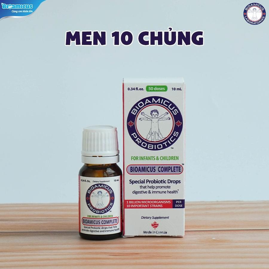 Men vi sinh Bioamicus Complete men 10 chủng - Nhập khẩu chính hãng Canada