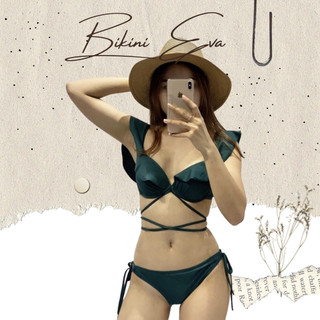 Bikini đồ bơi bộ bơi đi biển 2 mảnh gọng cánh tiên, quần tam giác dây rút EVA GCTQTG