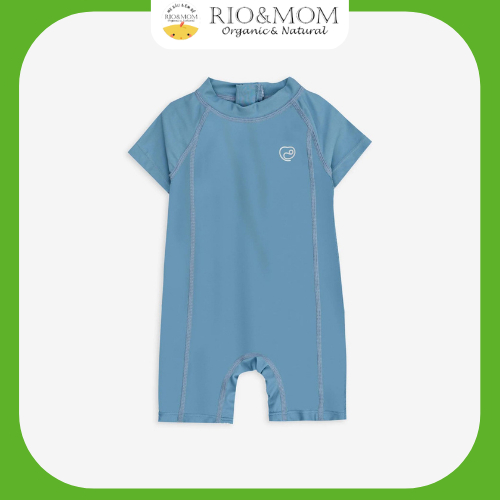 Bộ bơi liền ngắn tay khóa sau UPF 50+ BU Aqua, cho bé trai, bé gái