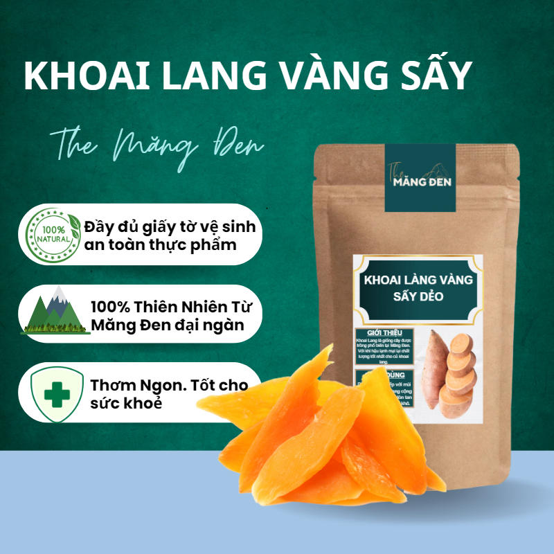 Khoai Lang Sấy Dẻo Không Đường The Măng Đen 250g Đặc Sản Măng Đen Kon Tum