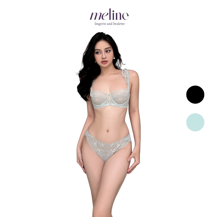Bộ Đồ Lót Nội Y Cao Cấp Ren Có Gọng, Không Mút Co Giãn Lieve Set Meline gợi cảm