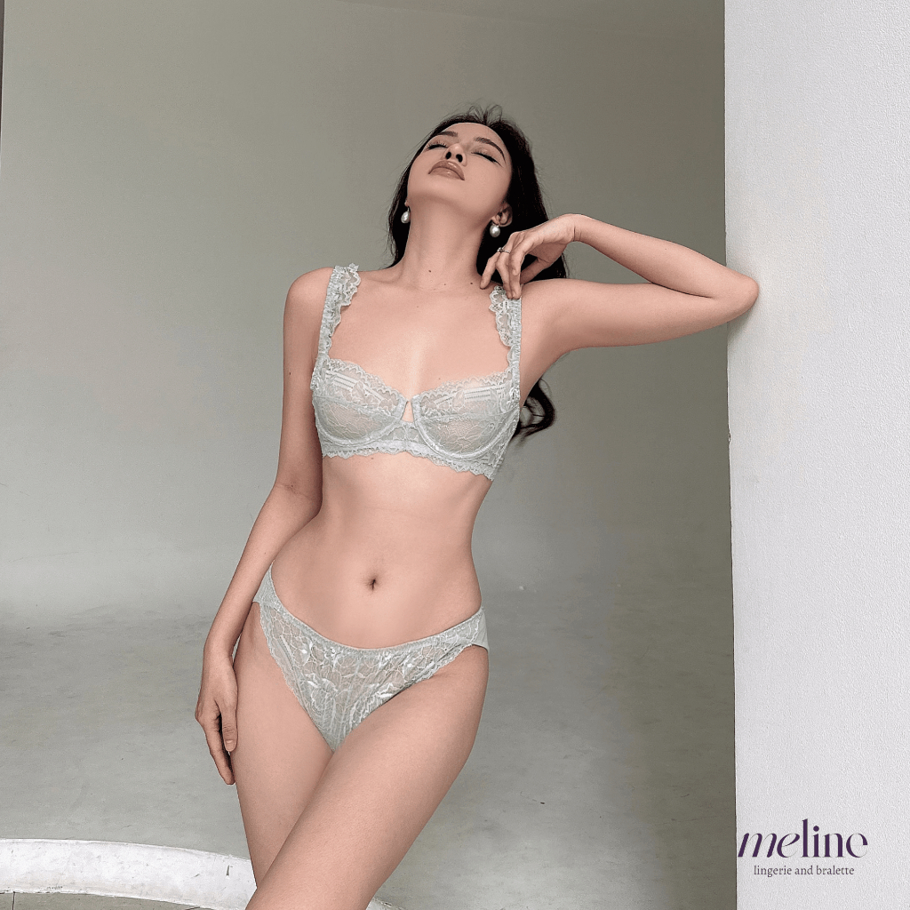 Bộ Đồ Lót Nội Y Cao Cấp Ren Có Gọng, Không Mút Co Giãn Lieve Set Meline gợi cảm | BigBuy360 - bigbuy360.vn