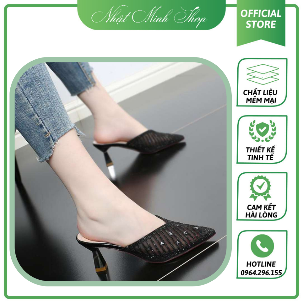 Giày Sandal Nữ Đính Hạt Cườm Hàng Quảng Châu Cao Cấp Thiết Kế Trẻ Trung, Năng Động, Nhẹ Nhàng, Nữ Tính 013