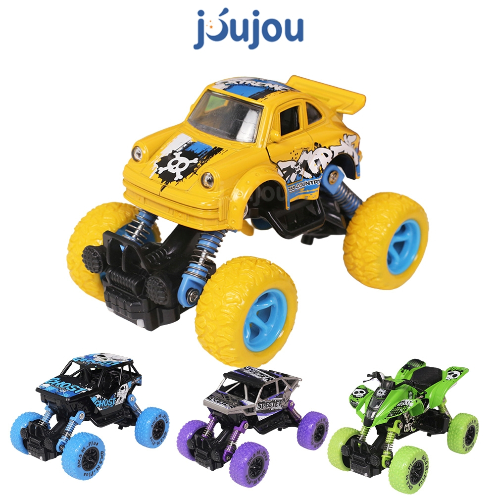 Đồ chơi ô tô địa hình JuJou let's play kiểu dáng thể thao khỏe khoắn có lò xo vỏ được thiết kế từ nhựa ABS cao cấp