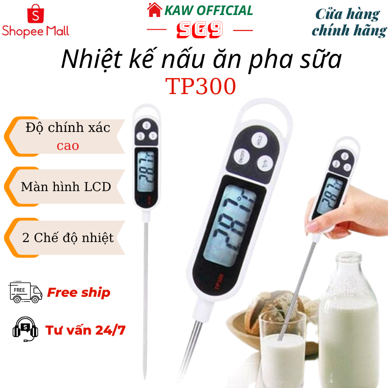 Nhiệt kế đo nước pha sữa Kaw TP300 Chính hãng An toàn Độ Chính Xác Cao, BH12 tháng, Lỗi 1 đổi 1