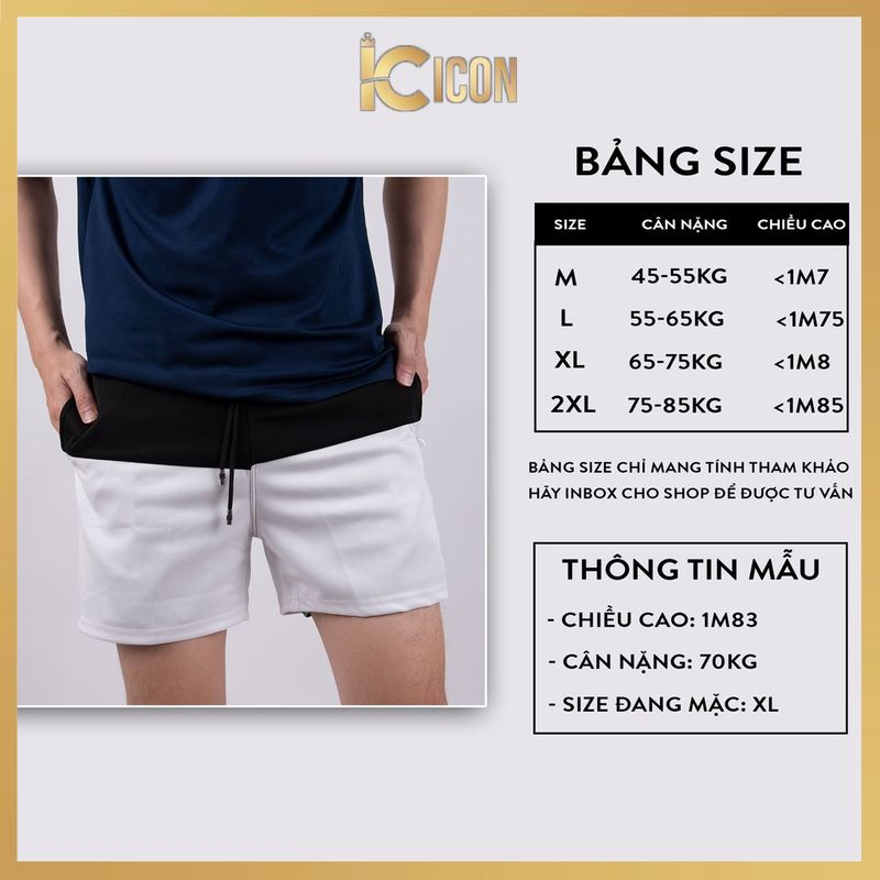 Quần Đùi Nam mùa hè cao cấp chất Cotton, Quần short nam phối màu dày dặn thoáng mát đủ màu Big size mùa hè QD03 - ICON