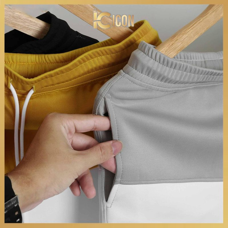 Quần Đùi Nam mùa hè cao cấp chất Cotton, Quần short nam phối màu dày dặn thoáng mát đủ màu Big size mùa hè QD03 - ICON