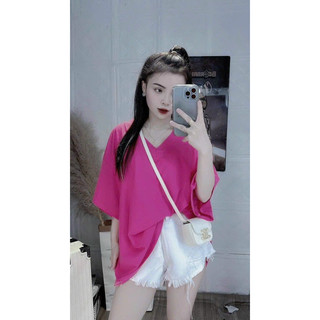 ÁO THUN FORM RỘNG TAY LỠ CỔ TIM BASIC