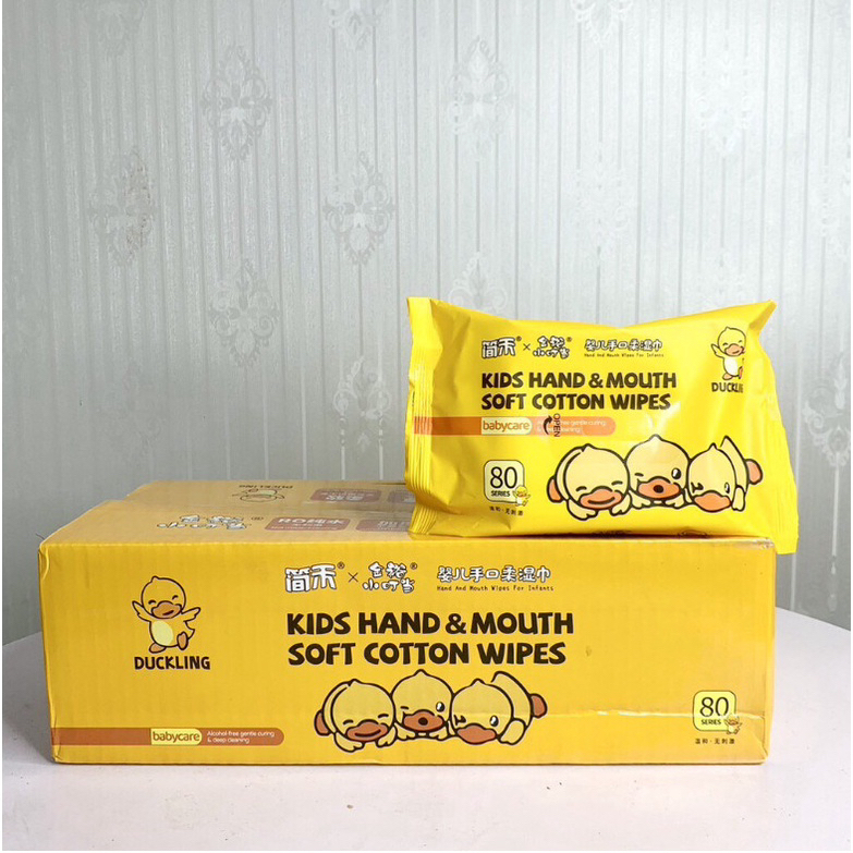 Thùng 10 Bịch Khăn Giấy Ướt Vịt Vàng - Khăn Giấy Ướt Con Vịt Siêu HOT