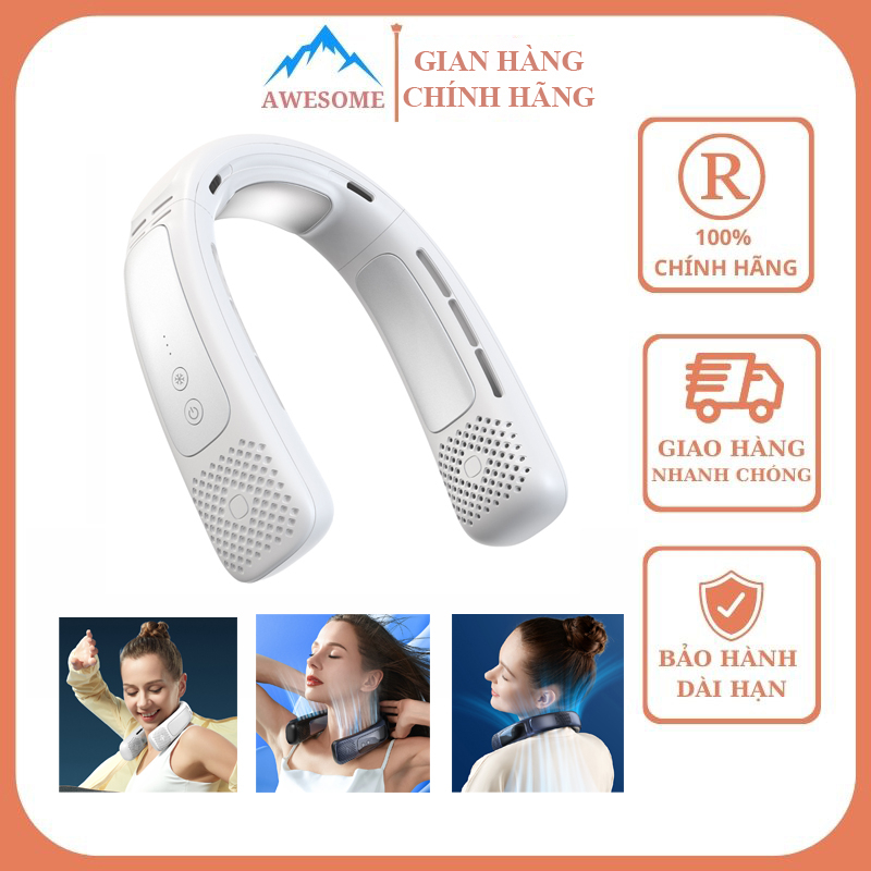 (Hàng Có Sẵn) Quạt Làm Mát Đeo Cổ BUMAS B103, Pin 3000mAh-12h không dây,Chip AI an toàn,Làm lạnh cực nhanh - Gió 360°