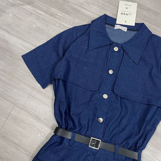 ✨BÁN SỈ✨Đầm denim đậm kèm belt eo chun