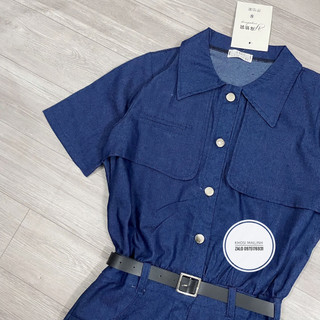 ✨BÁN SỈ✨Đầm denim đậm kèm belt eo chun