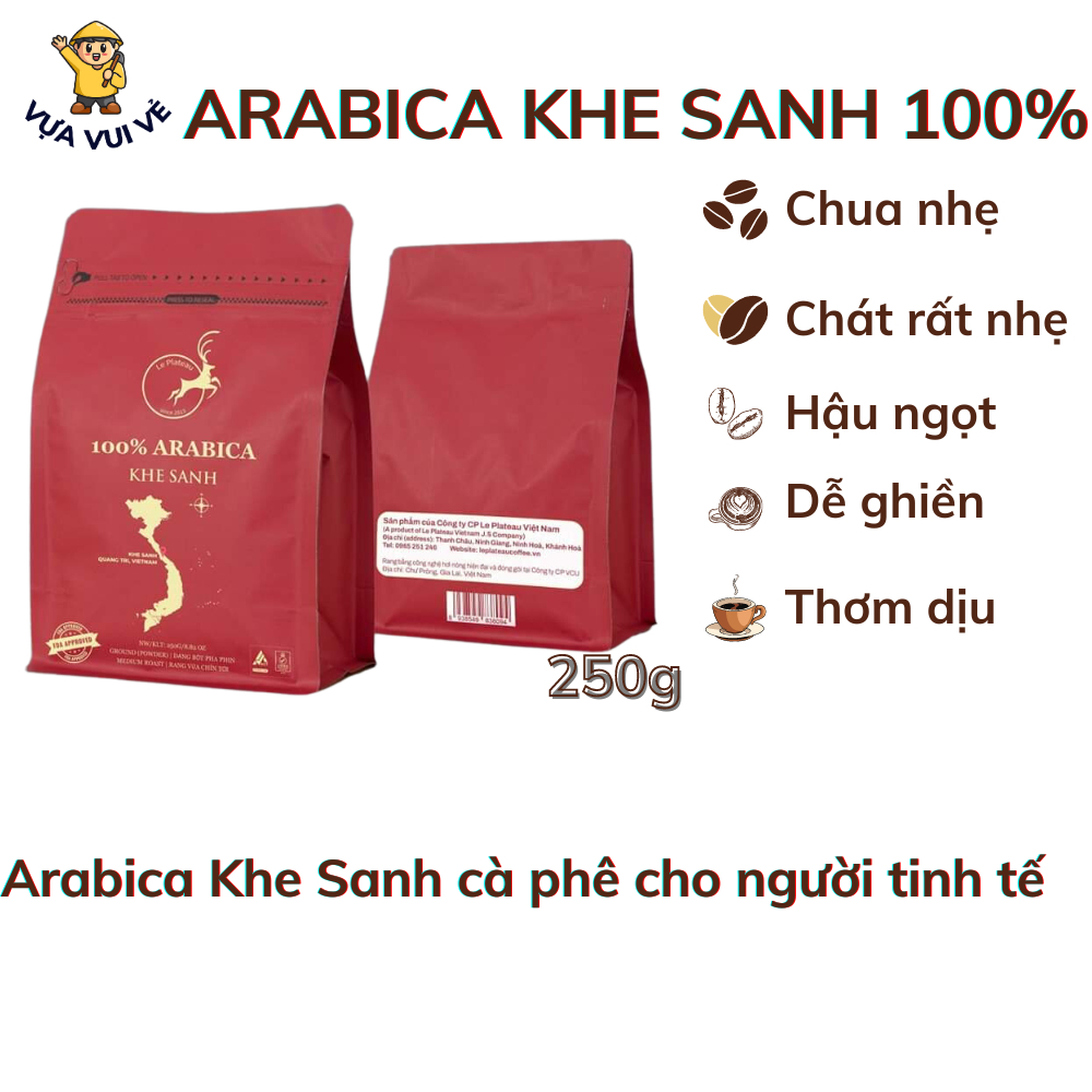 Cà Phê Arabica Khe Sanh Vietnam - ARABICA KHE SANH - Quảng Trị 100% - Hậu ngọt, chua nhẹ, chát nhẹ