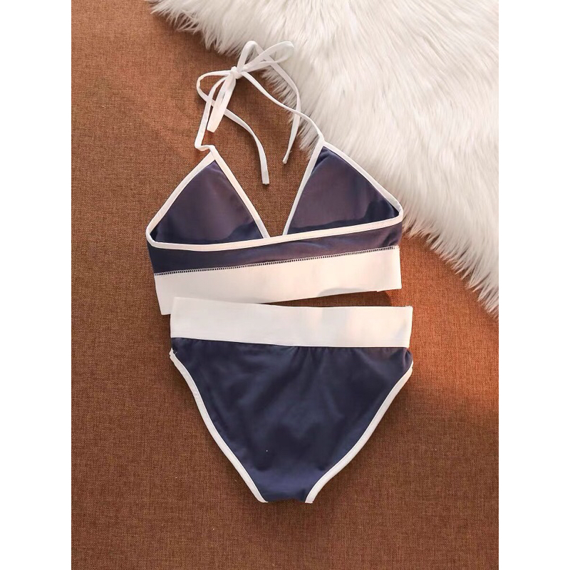 Set bikini Xanh than BCAC. Bộ đồ lót tắm biển 2 mảnh BCAC cotton.