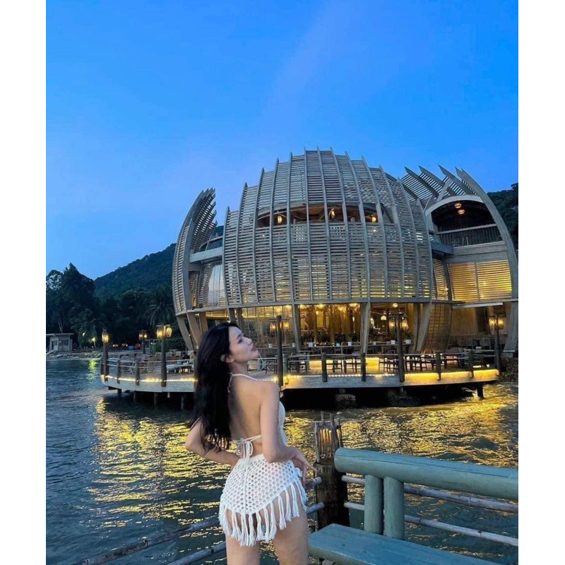 Set bikini lưới không kèm quần lót