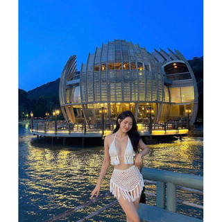 Set bikini lưới không kèm quần lót