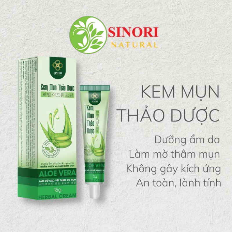 Kem Mụn Thảo Dược Sinori 15g , Giúp Làm Mờ Thâm , Sạch Mụn Chính Hãng