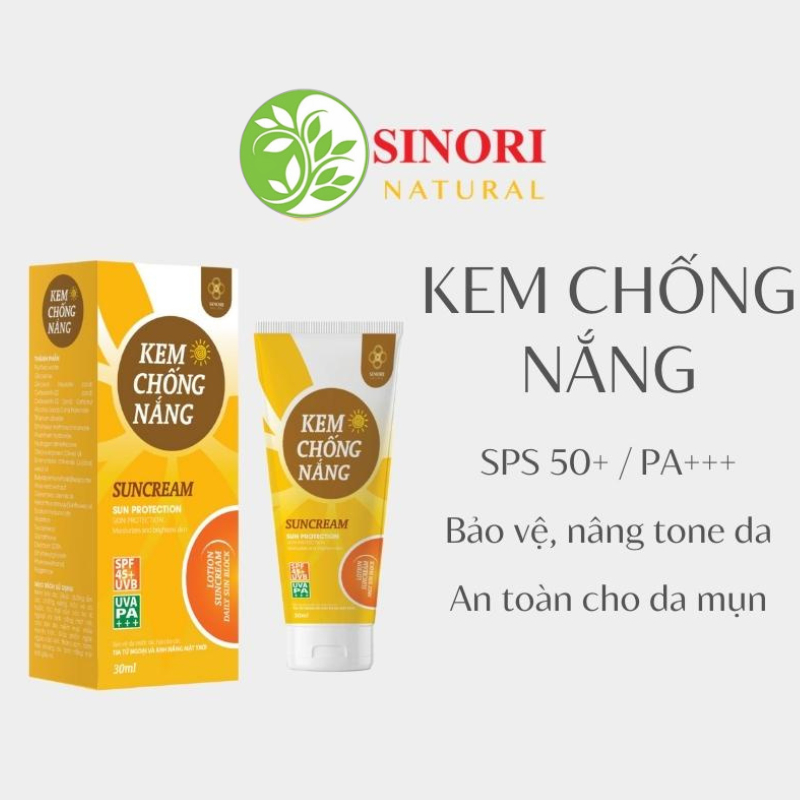 Kem chống nắng dưỡng da Sinori , SPF 50 PA ++++ UVA+UVB , dưỡng ẩm cho