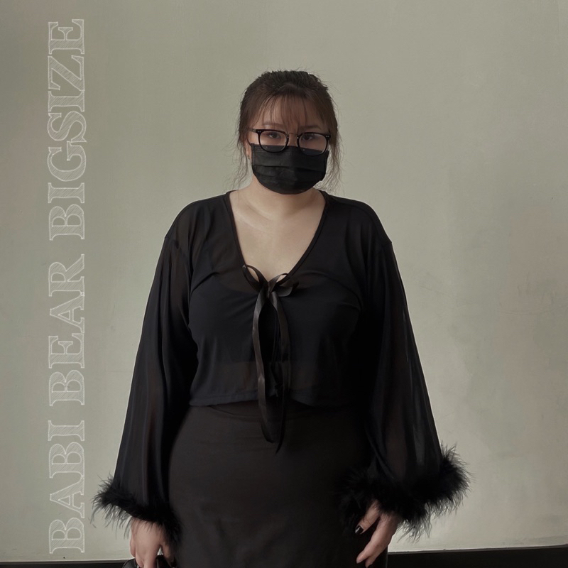 ÁO CARDIGAN LƯỚI TAY PHỐI LÔNG SANG CHẢNH 2023 BIGSIZE 60-90KG ẢNH THẬT NHÀ EM 100% nha