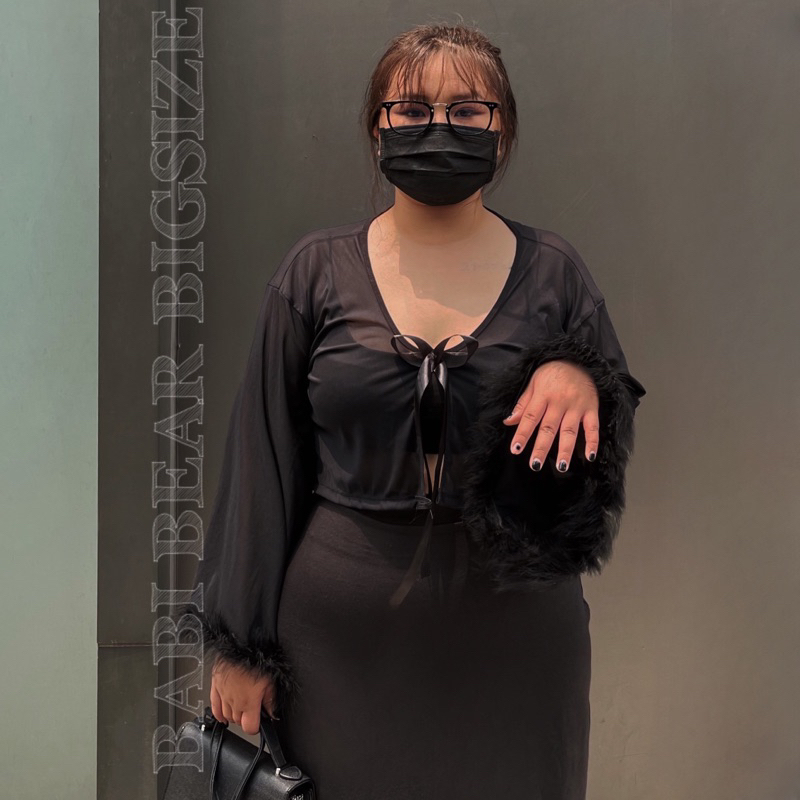 ÁO CARDIGAN LƯỚI TAY PHỐI LÔNG SANG CHẢNH 2023 BIGSIZE 60-90KG ẢNH THẬT NHÀ EM 100% nha