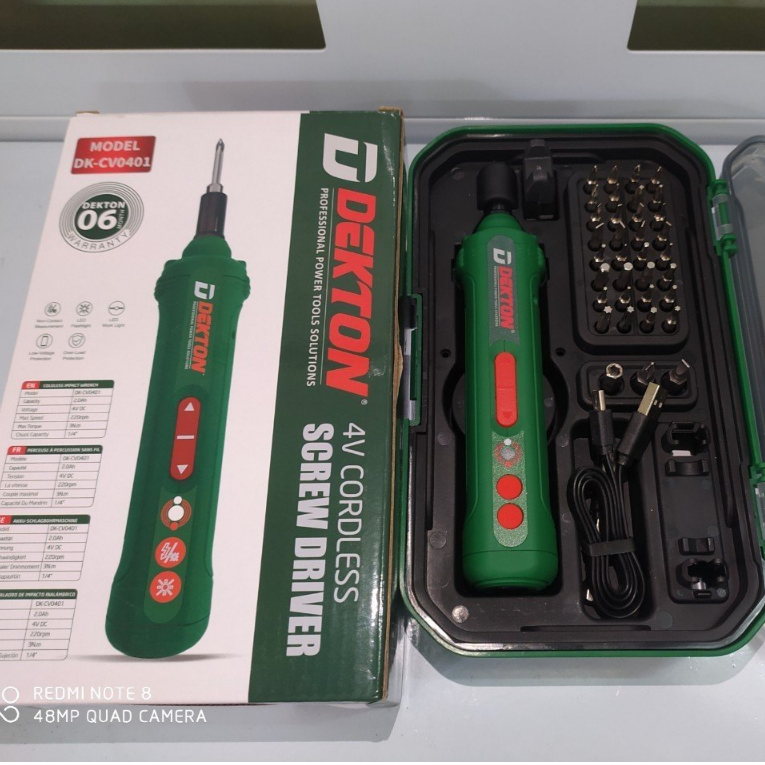 Máy chuyên vít pin 4v thế hệ mới DK-CV0401 - phụ kiện 35 vít bảo hành chính hãng