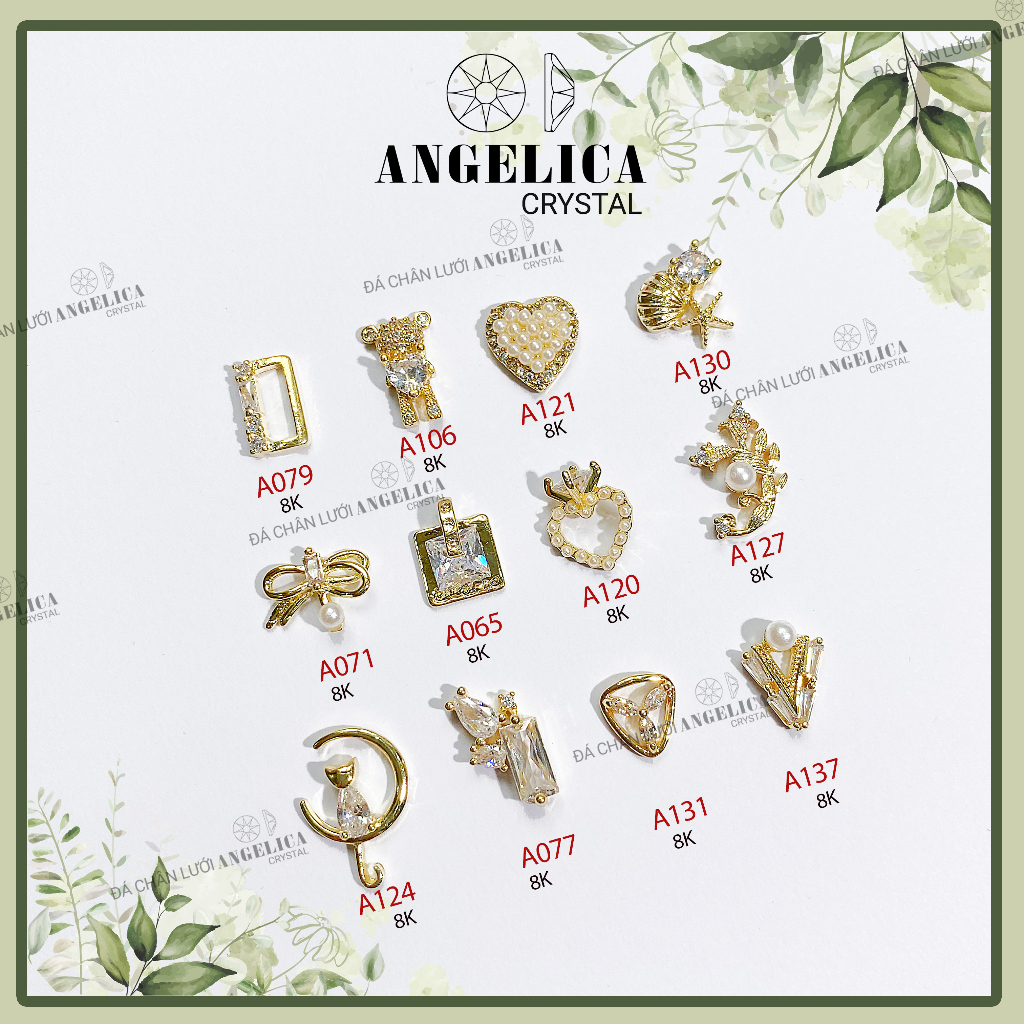 Charm nails cao cấp siêu sáng siêu bền trang trí móng ANGELICA A